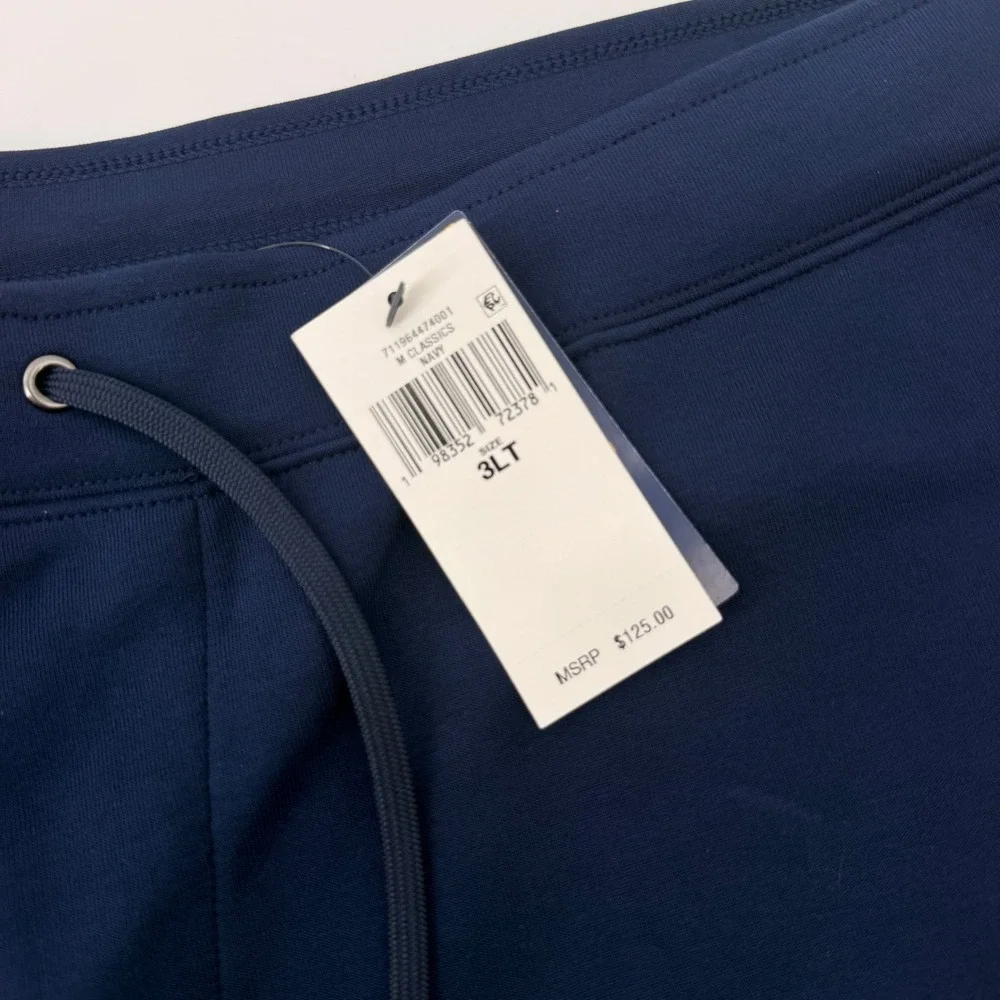 Polo Ralph Lauren Knit Shorts Mens 3XLT Navy Blue Script Logo Drawstring NEW